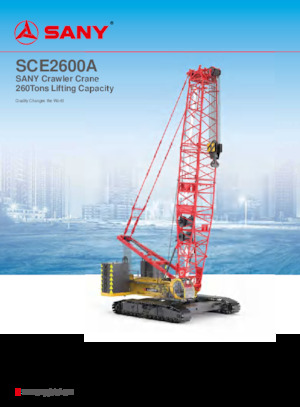 Grues à chenilles - flèche treillis Sany SCE2600A