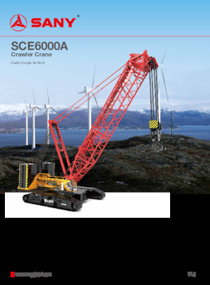 Grues à chenilles - flèche treillis Sany SCE6000A