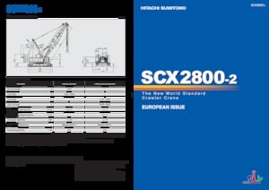 Grues à chenilles - flèche treillis Hitachi Sumitomo SCX2800-2