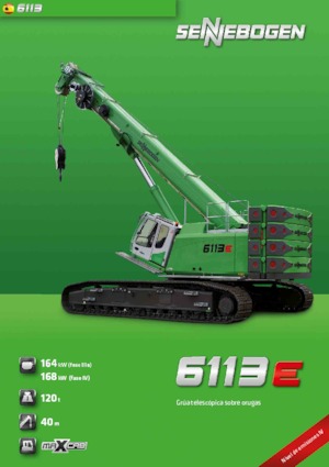 Grues à chenilles téléscopique Sennebogen 6113 R