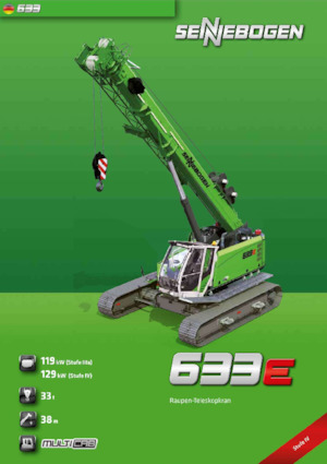 Grues à chenilles téléscopique Sennebogen 633E