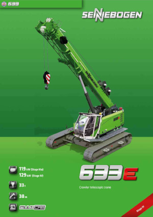Grues à chenilles téléscopique Sennebogen 633E