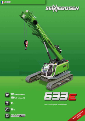 Grues à chenilles téléscopique Sennebogen 633E