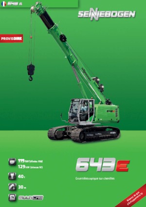 Grues à chenilles téléscopique Sennebogen 643 R