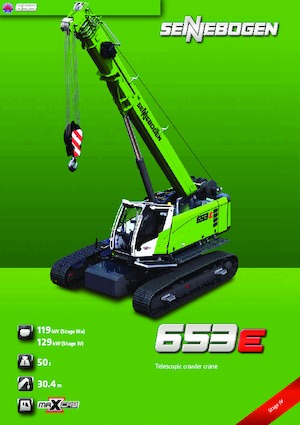 Grues à chenilles téléscopique Sennebogen 653 R