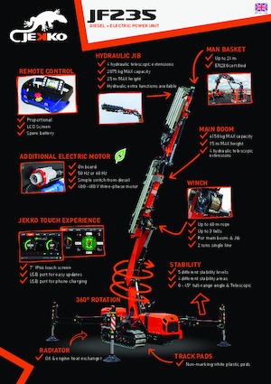 Grues à chenilles téléscopique Jekko JF235