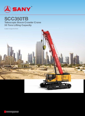 Grues à chenilles téléscopique Sany SCC350TB