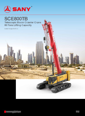 Grues à chenilles téléscopique Sany SCE800TB
