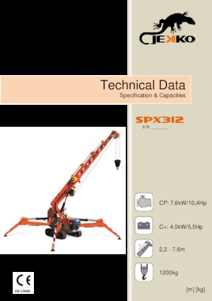 Grues à chenilles téléscopique Jekko SPX312