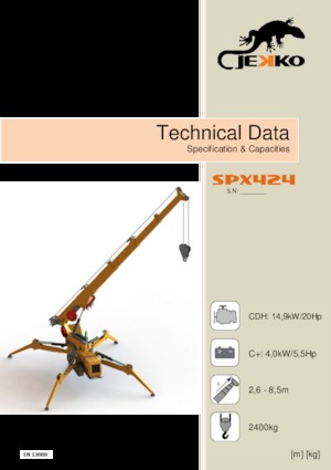 Grues à chenilles téléscopique Jekko SPX424