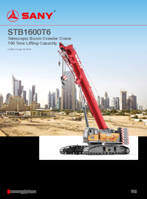 Grues à chenilles téléscopique Sany STB1600T6