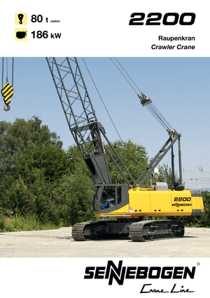 Grues à chenilles - flèche treillis Sennebogen 2200