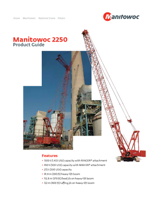 Grues à chenilles - flèche treillis Manitowoc 2250