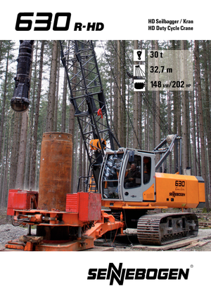 Grues à chenilles - flèche treillis Sennebogen 630 R- HD