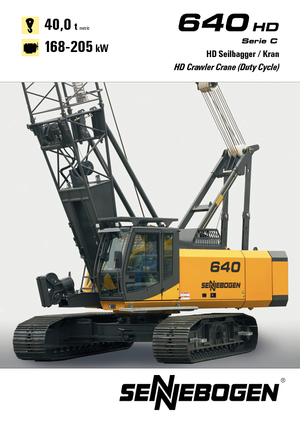 Grues à chenilles - flèche treillis Sennebogen 640 HD