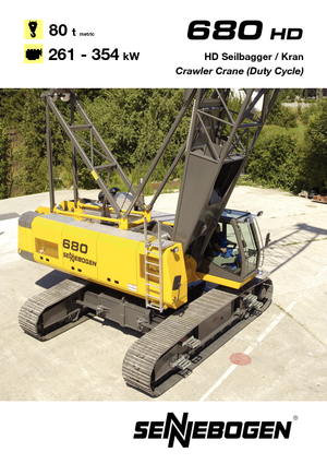 Grues à chenilles - flèche treillis Sennebogen 680 HD