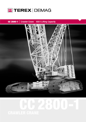 Grues à chenilles - flèche treillis Terex-Demag CC 2800-1