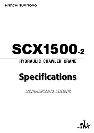 Grues à chenilles - flèche treillis Hitachi Sumitomo SCX 1500-2