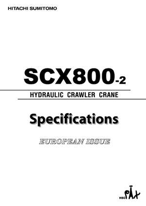 Grues à chenilles - flèche treillis Hitachi Sumitomo SCX 800-2