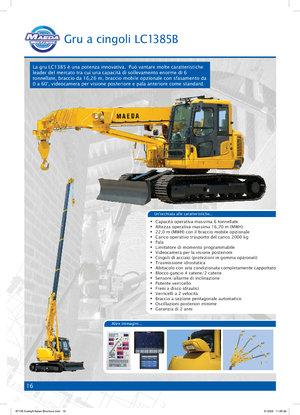 Grues à chenilles téléscopique Maeda LC 1385 B