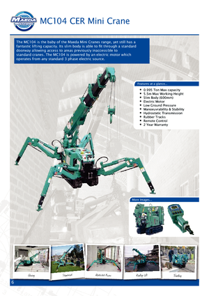 Grues à chenilles téléscopique Maeda MC 104 CER *