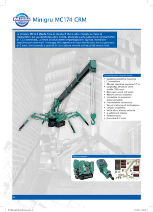 Grues à chenilles téléscopique Maeda MC 174 CRM *