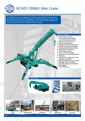 Grues à chenilles téléscopique Maeda MC 405 CRME