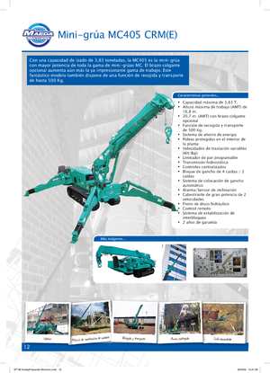 Grues à chenilles téléscopique Maeda MC 405 CRME