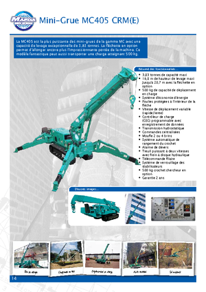 Grues à chenilles téléscopique Maeda MC 405 CRME