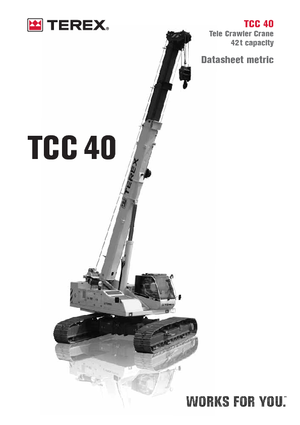 Grues à chenilles téléscopique Terex Bendini TCC 40