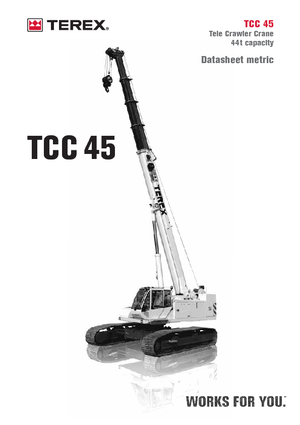 Grues à chenilles téléscopique Terex Bendini TCC 45