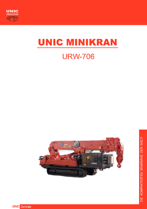 Grues à chenilles téléscopique UNIC URW-706
