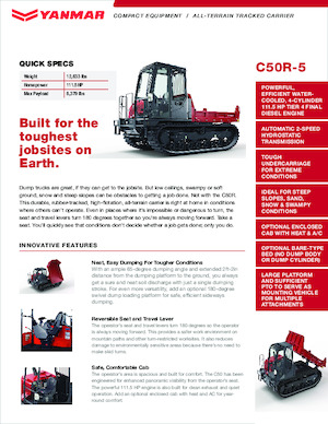 Bennes à chenilles Yanmar C50R-5