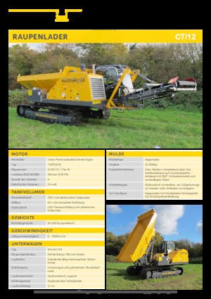 Bennes à chenilles Mastenbroek CT/12