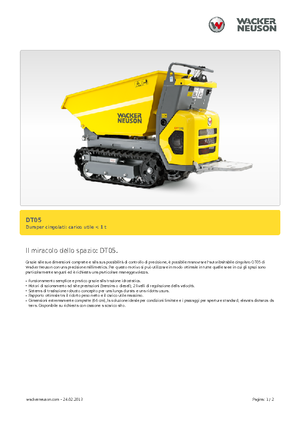 Bennes à chenilles Wacker Neuson DT05