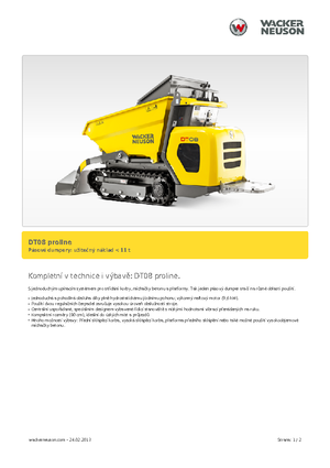 Bennes à chenilles Wacker Neuson DT 08 PL