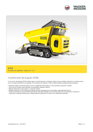 Bennes à chenilles Wacker Neuson DT08