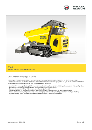 Bennes à chenilles Wacker Neuson DT08
