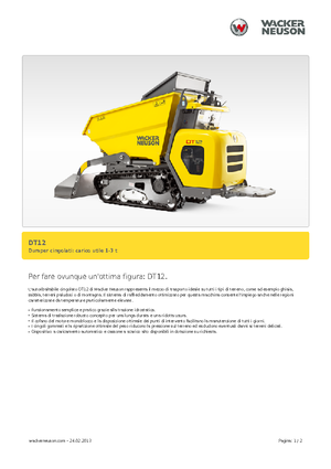 Bennes à chenilles Wacker Neuson DT12