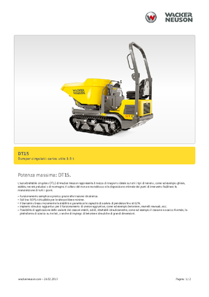 Bennes à chenilles Wacker Neuson DT15
