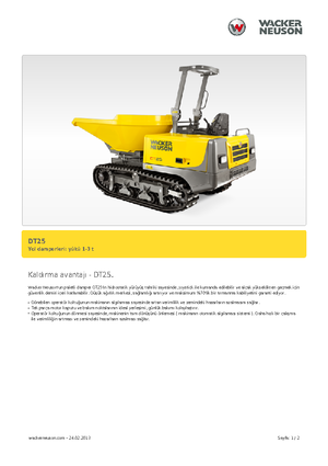Bennes à chenilles Wacker Neuson DT25