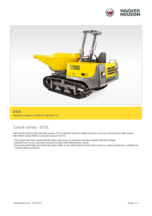 Bennes à chenilles Wacker Neuson DT25