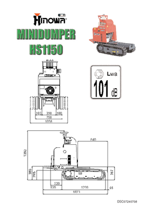 Bennes à chenilles Hinowa HS 1150 D