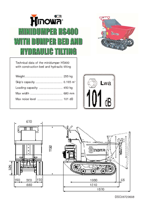 Bennes à chenilles Hinowa HS400