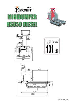Bennes à chenilles Hinowa HS 850 D