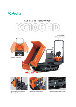 Bennes à chenilles Kubota KC110HD