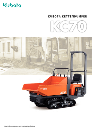 Bennes à chenilles Kubota KC 70