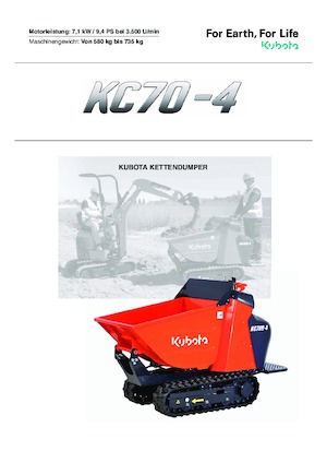 Bennes à chenilles Kubota KC70-4