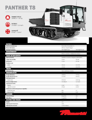 Bennes à chenilles Prinoth Panther T8