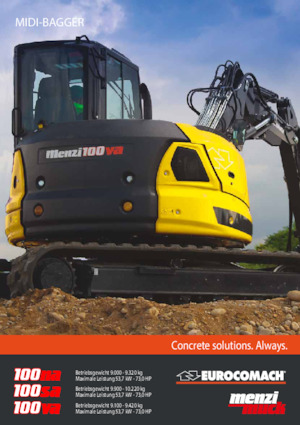 Excavatrice sur chenilles Menzi 100na